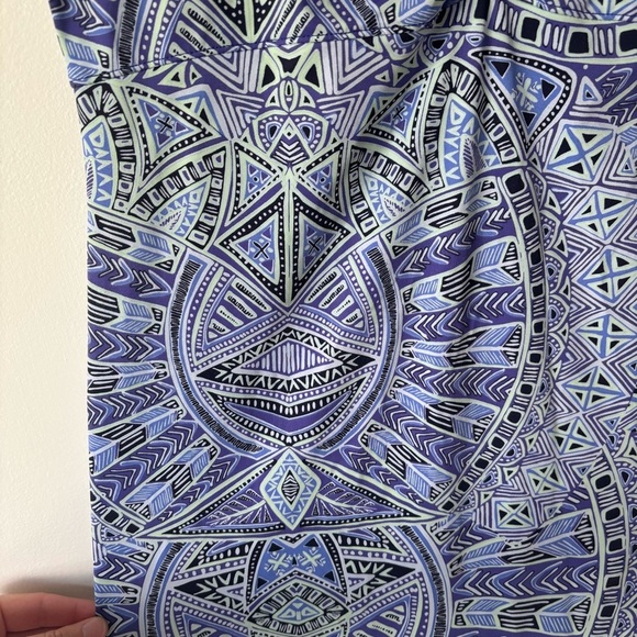 Title Nine Diamalete V-neck Geometric Aztec Print Mini Athletic Golf Dress - Picture 6 of 9